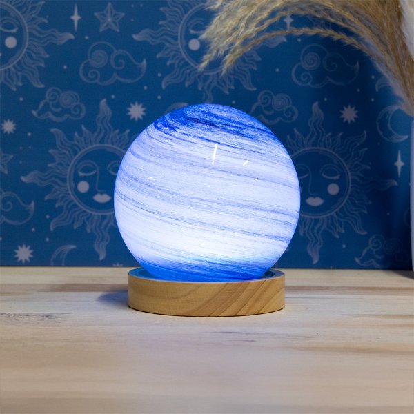 COSMIC PLANET LAMP BLUE 12CM
