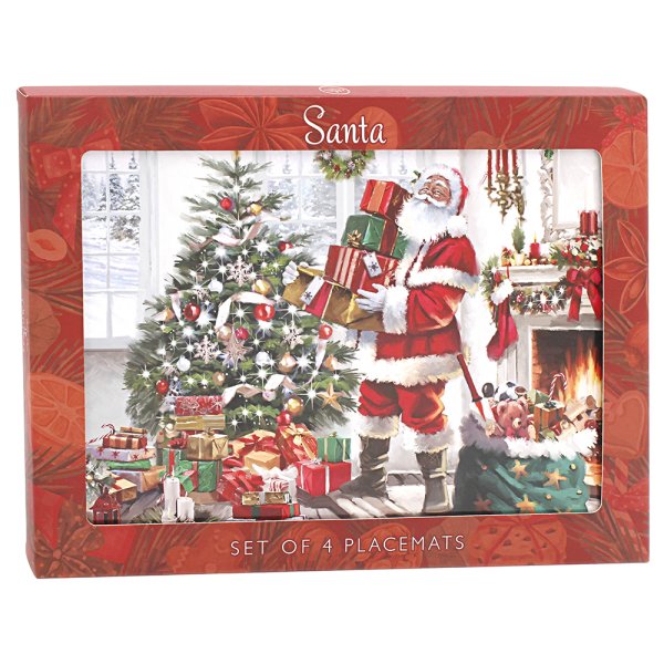 SANTA PLACEMATS SET 4