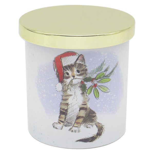 CAT WITH BERRIES CANDLE