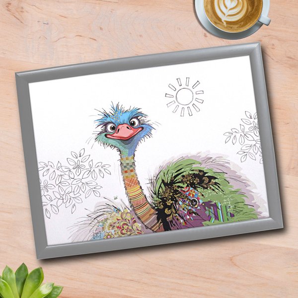 OSCAR OSTRICH LAPTRAY