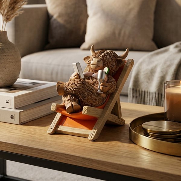 HIGHLAND COW DECK CHAIR