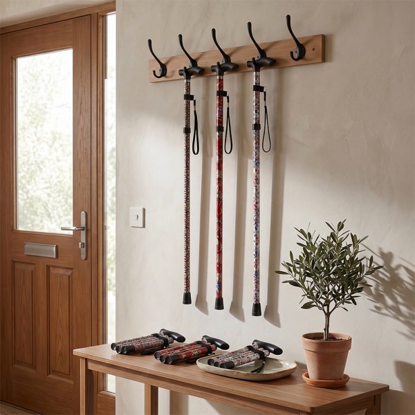 FOLD WALKINGSTICK FLORAL 3ASST