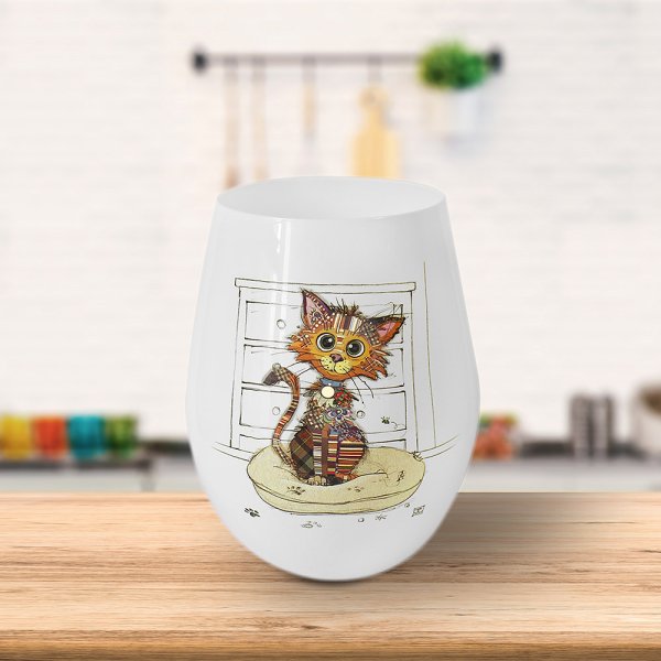 KIMBA KITTEN STEMLESS GLASS