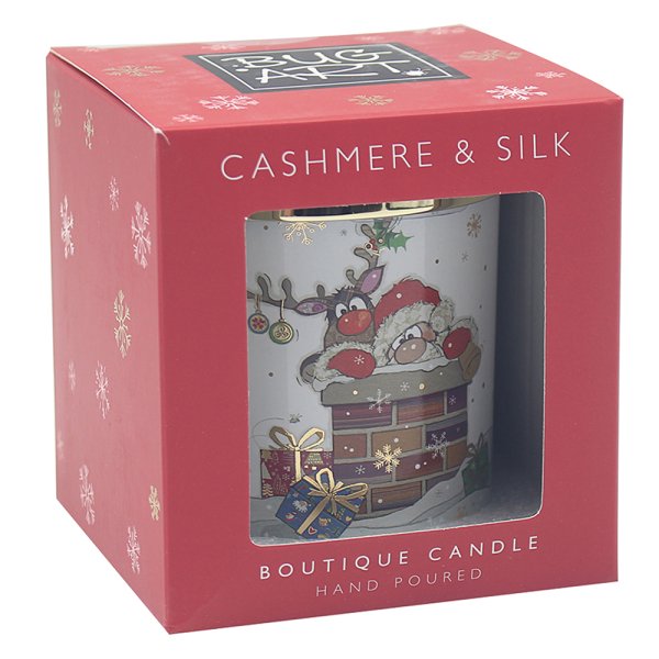 XMAS BUG ART SANTA CANDLE