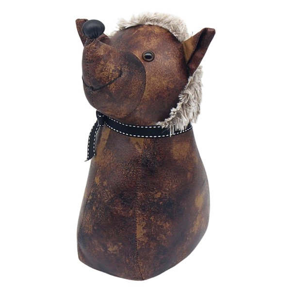 FAUX LEATHER HEDGEHOG DOORSTOP
