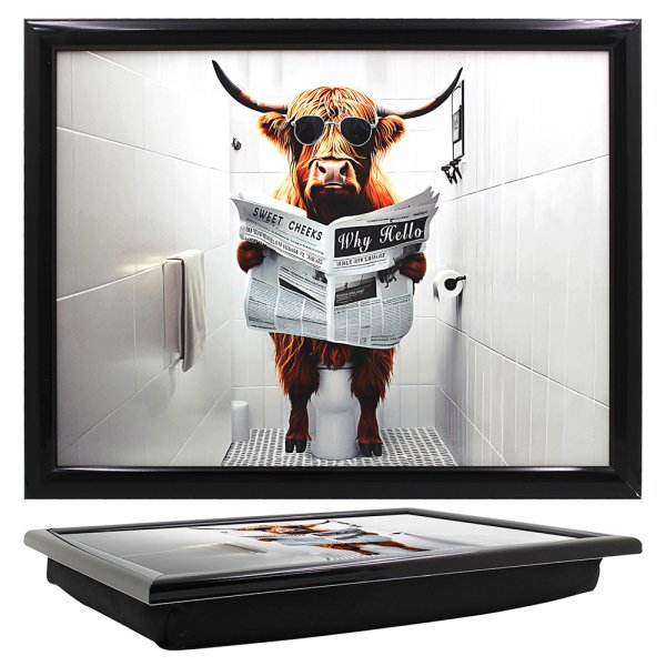 HIGHLAND COW LOO LAPTRAY