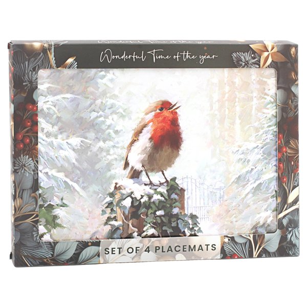 ROBINS PLACEMATS SET 4 ASST