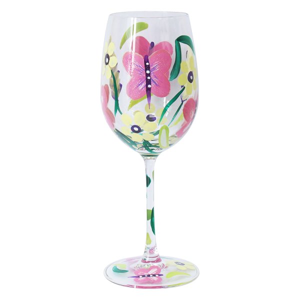 BUTTERFLIES WINE GLASS