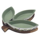 LEAF SNACK DISHES OLIVES