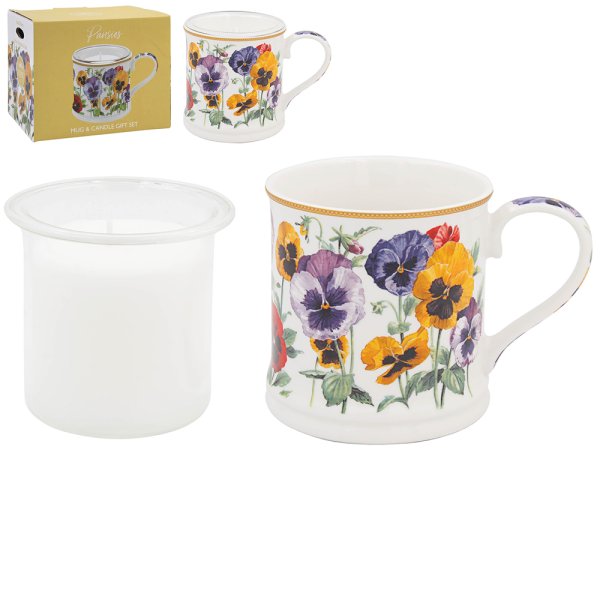 PANSIES CANDLE GIFT SET