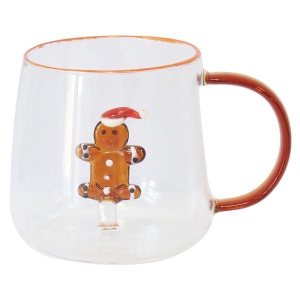GINGERBREAD GLASS MUG