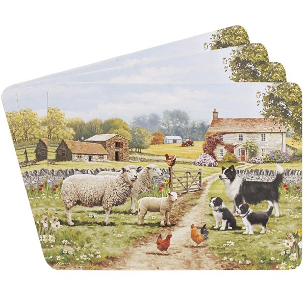COLLIE & SHEEP PLACEMATS S/4