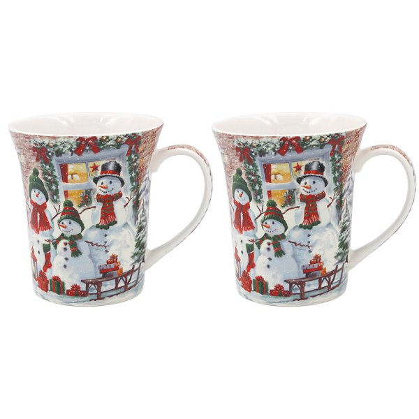 SNOWMEN MUGS 2 SET