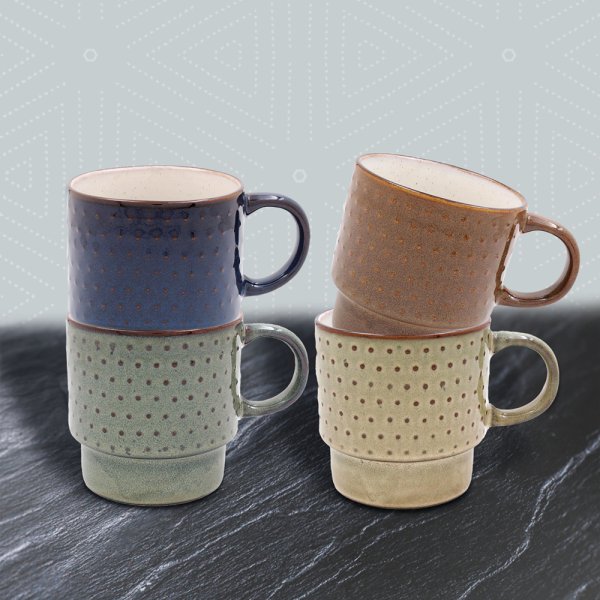 REACTIVE GLAZE STACKING MUG S4