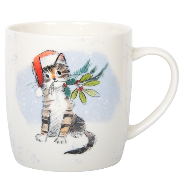 CAT WITH BERRIES MUG