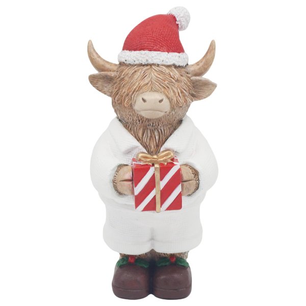 XMAS HIGHLAND COW BATHROBE