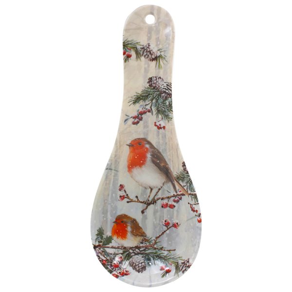 CHRISTMAS ROBINS SPOON REST