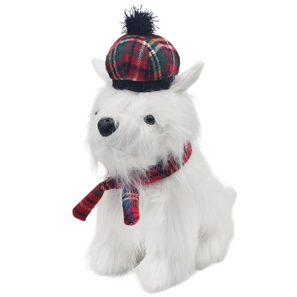 WESTIE TARTAN DOORSTOP