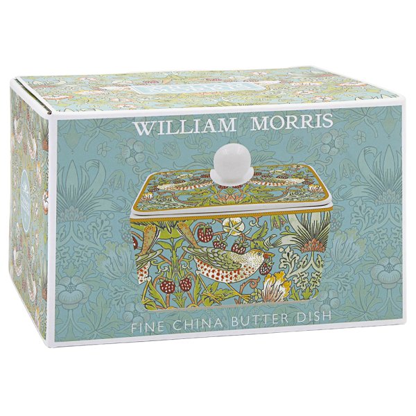 STRAWBERRY THIEF BUTTER DISH