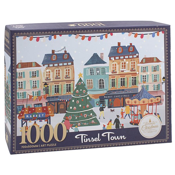 XMAS RED TINSEL WOODEN PUZZLE