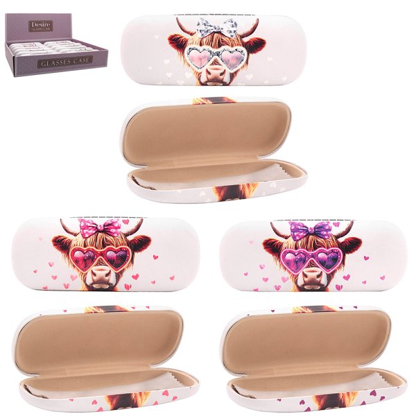 HIGHLAND COW GLASSES CASE 3ASS