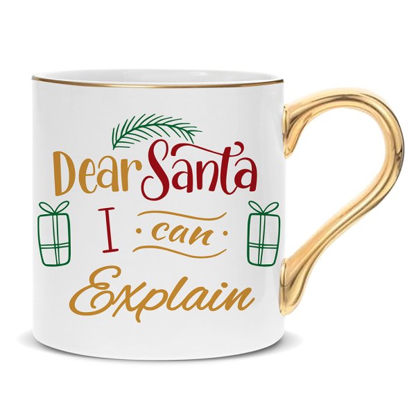 DEAR SANTA I CAN EXPLAIN MUG