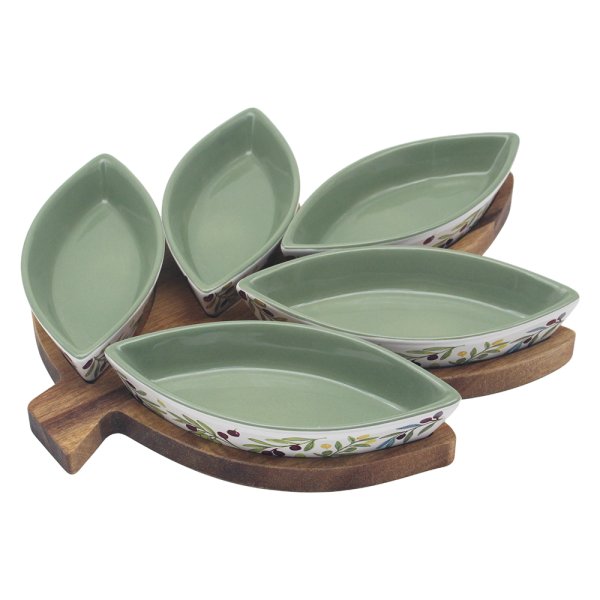 LEAF SNACK DISHES OLIVES