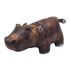 HIPPO DOORSTOP BROWN