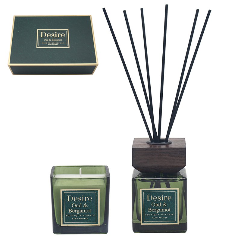 OUD & BERGAMOT CANDLE/DIFF SET Lesser & Pavey