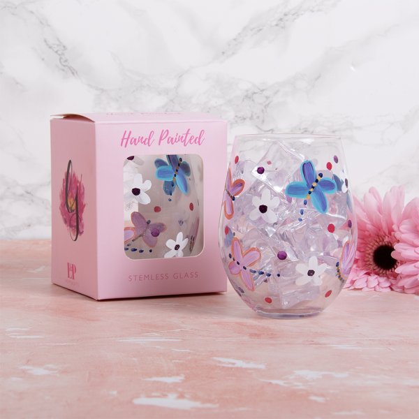 BUTTERFLIES STEMLESS GLASS