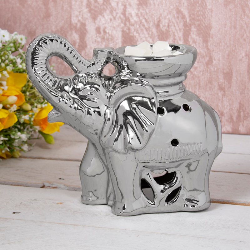 WAX/OIL WARMER ELEPHANT SILVER Lesser & Pavey