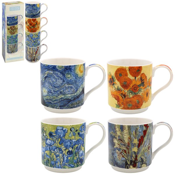 VAN GOGH STACKING MUGS SET 4