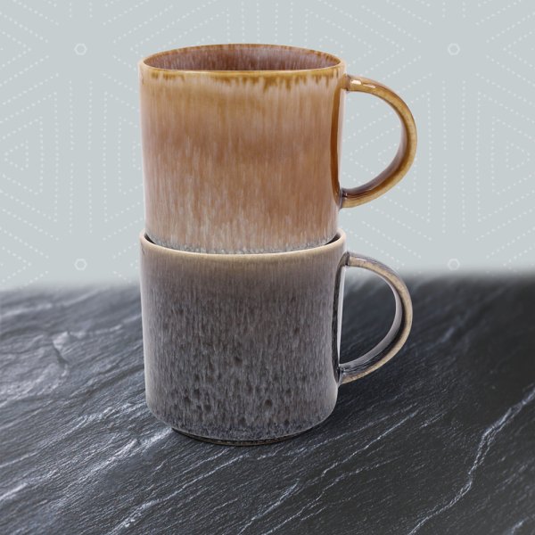REACTIVE GLAZE STACK MUGS SET2