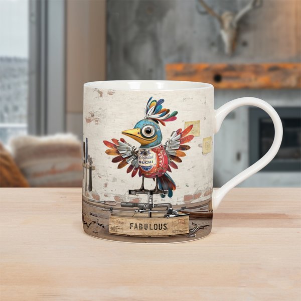SCRAP BIRD MUG