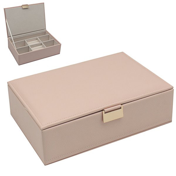 JEWELLERY BOX SQ PINK