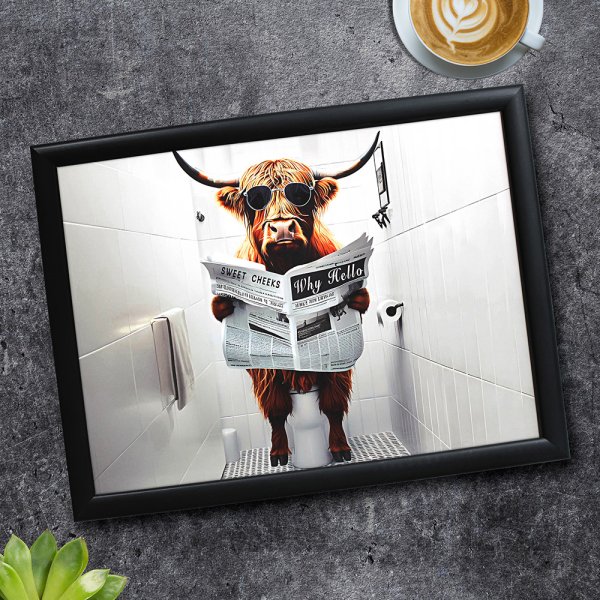 HIGHLAND COW LOO LAPTRAY