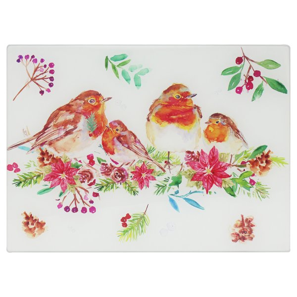 WINTER ROBINS CUTTING BOARD