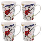 LOVE MUSIC MUGS SET 4