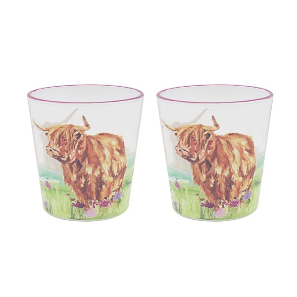 HIGHLAND COW GLASSES SET 2