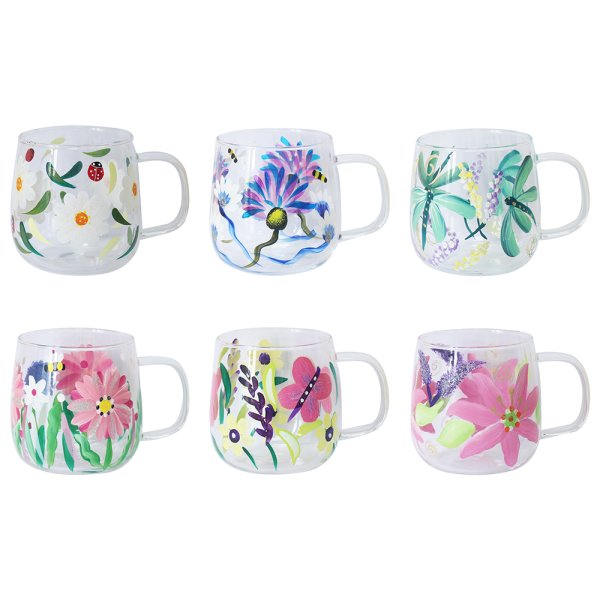 HAND PAINTED CUP 6 ASST