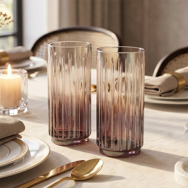 AMALFI HIGHBALLS-BROWN SET 2