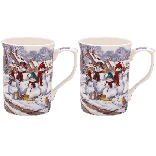 SNOWMEN MUGS SET 2