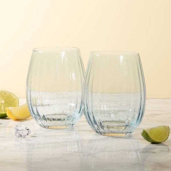 STEMLESS GLASSES -BLUE SET 2