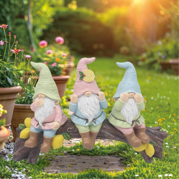 LEMON GARDEN 3 WISE GNOMES