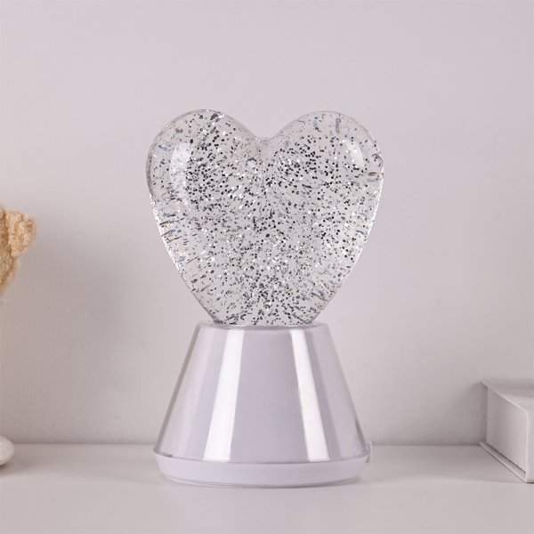 GLITTER HEART LAMP