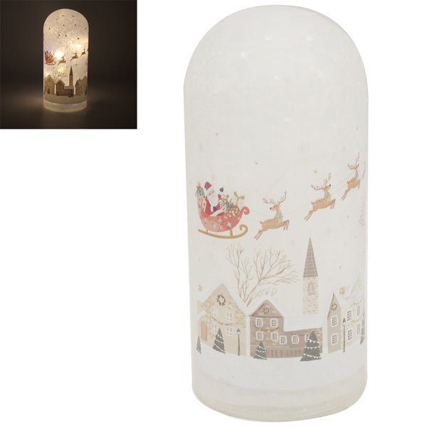 XMAS BLUE TINSEL TOWN BELL