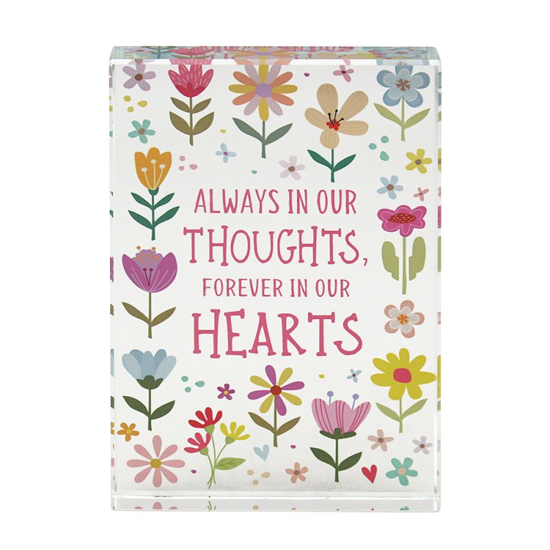 GLASS PLAQUE - HEARTS