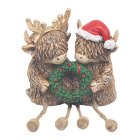 HIGHLAND COWS WITH WREATH