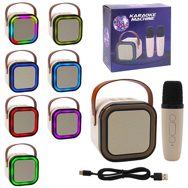 KARAOKE MACHINE 2 MICS BEIGE