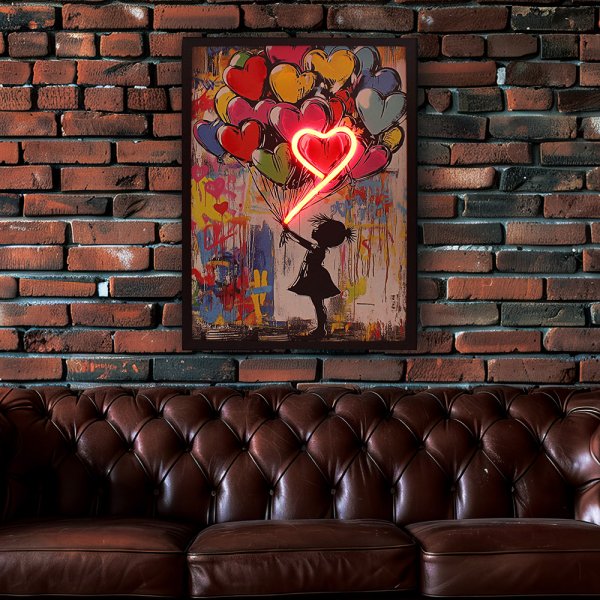 WALL ART GIRL WITH BALLOON